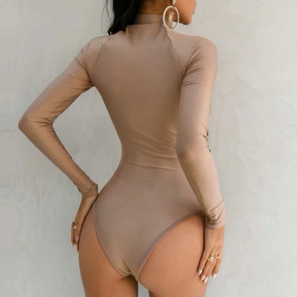 Zip Up Long Sleeve Bodysuit | Activewear - Picture 4 of 8